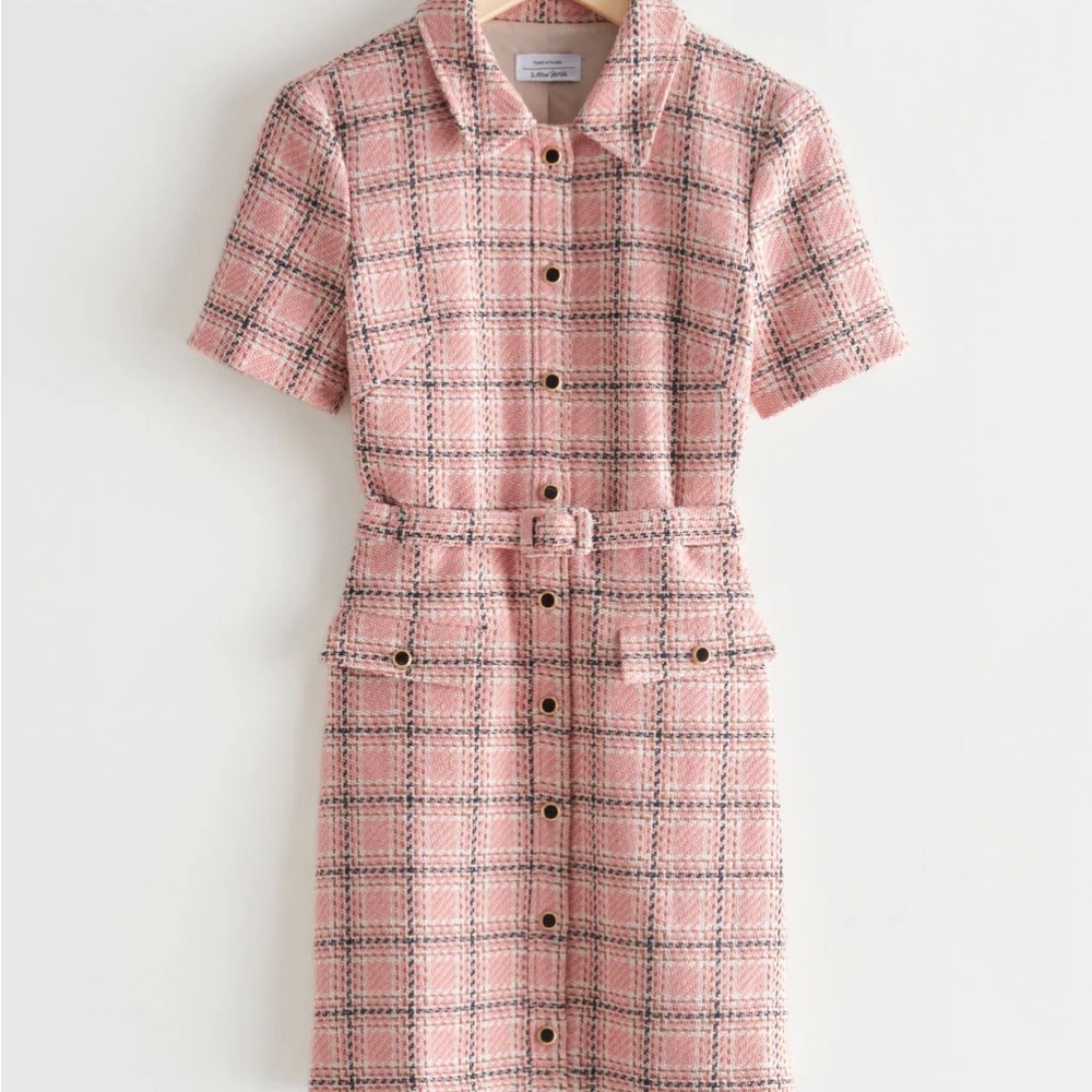 & other stories tweed mini dress